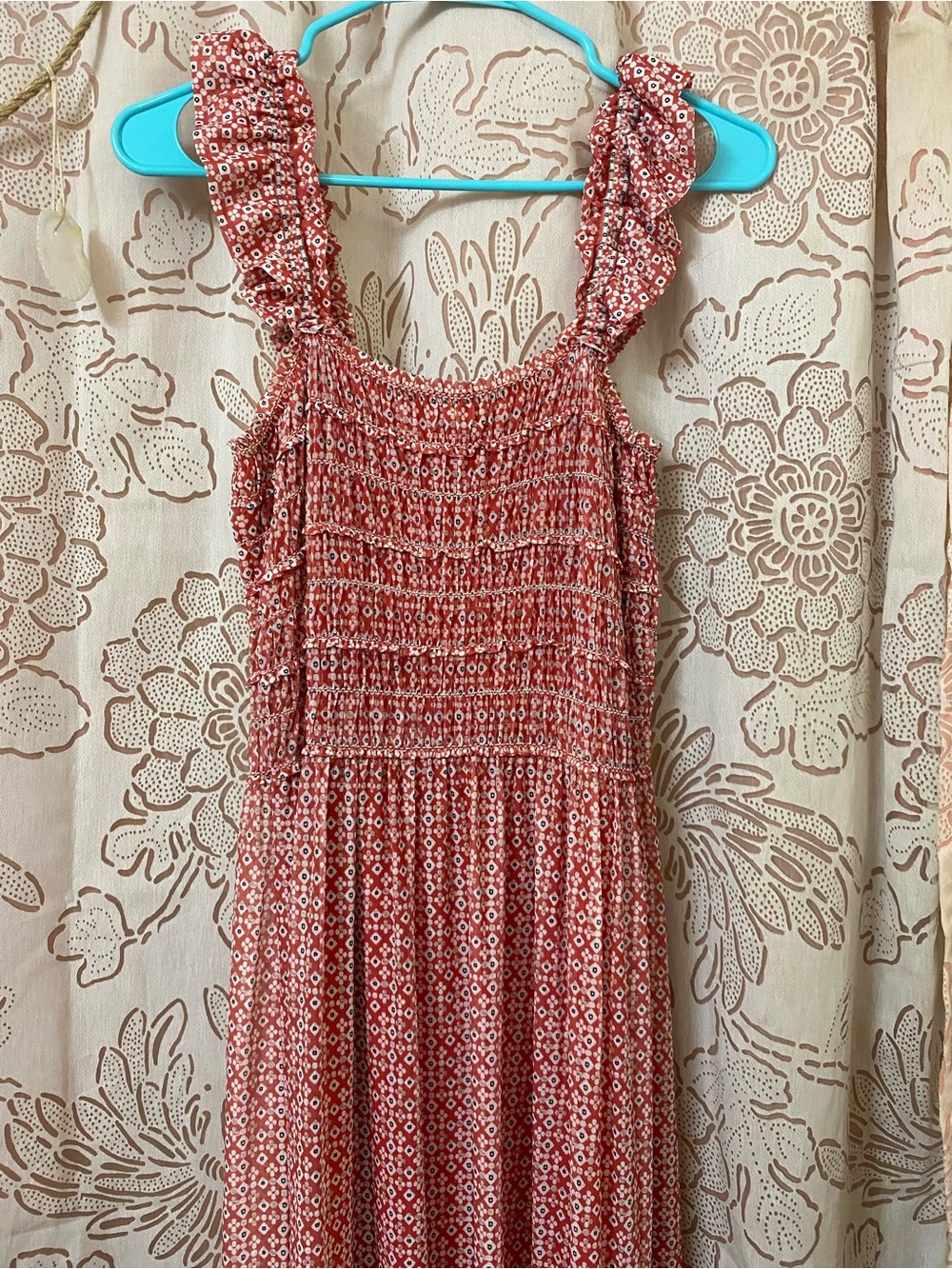Ruffle strap maxi dress